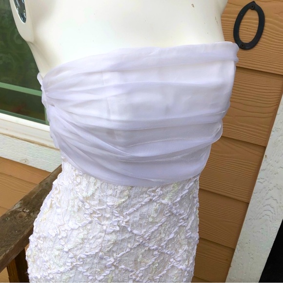 Vintage Delaru 80s Bob Mackie Style Strapless Cocktail Dress - Picture 3 of 5